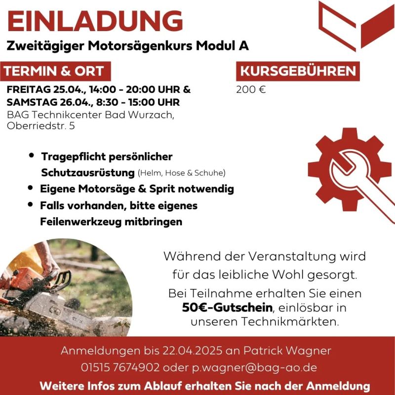 #bagaotechnik, #motorsägenkurs, #motorsäge